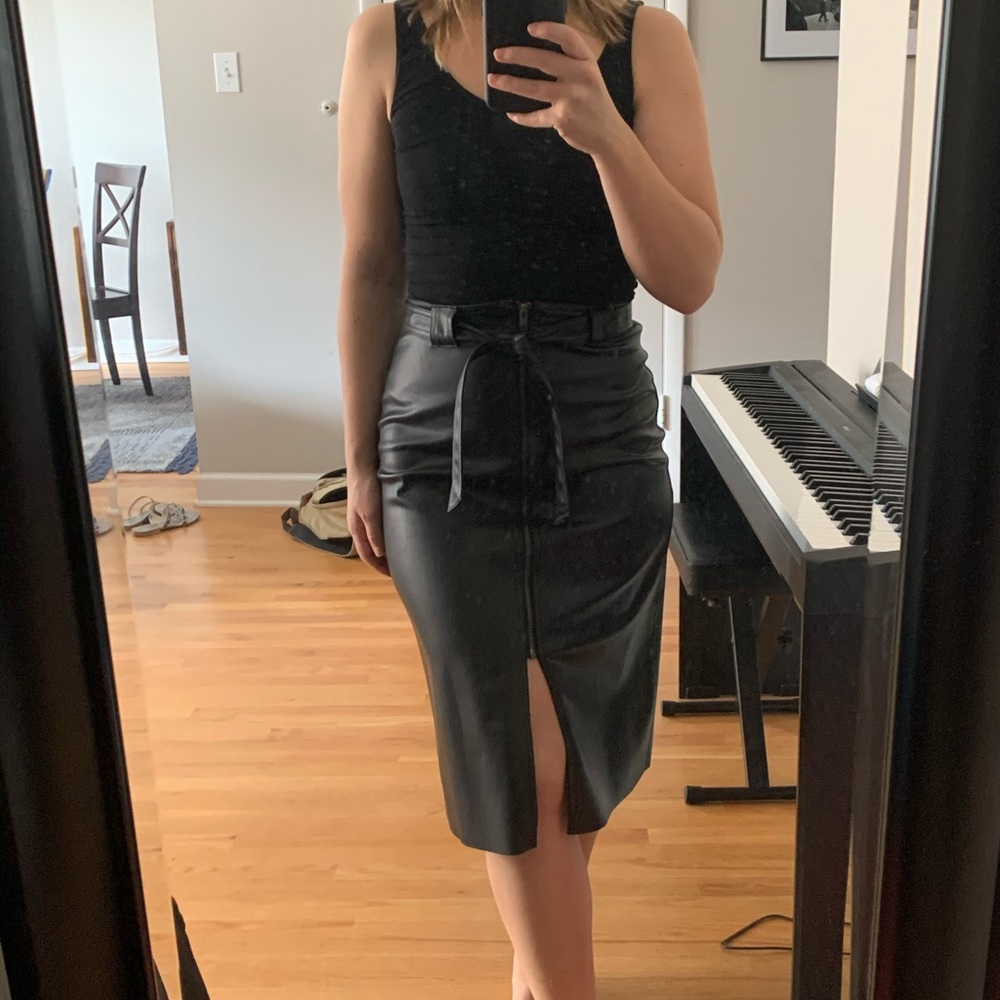 NWT Buttery Soft Faux Leather Pencil Skirt
